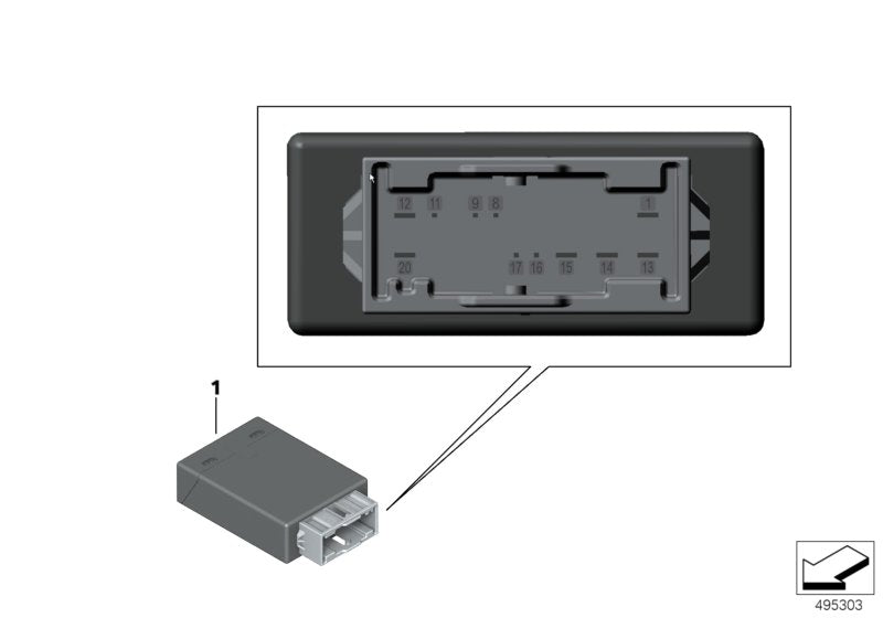 Genuine BMW 61359890133 G05 G06 Control Unit Roller Cover For Lugg.Comp. (Inc. X5) | ML Performance EU EU Car Parts