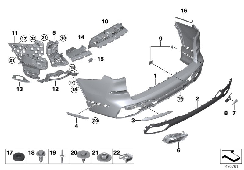 Genuine BMW 51128089901 G07 Holder For Trim For Exh.Tailpipe Left M (Inc. X7) | ML Performance EU EU Car Parts