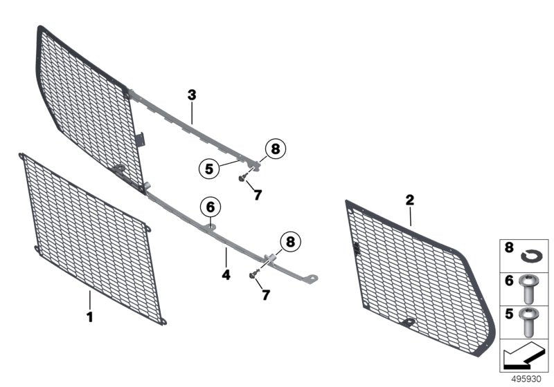 Genuine BMW 51118425500 Bracket Lower PROTECT. GRILLE (Inc. M6 GT3) | ML Performance EU EU Car Parts