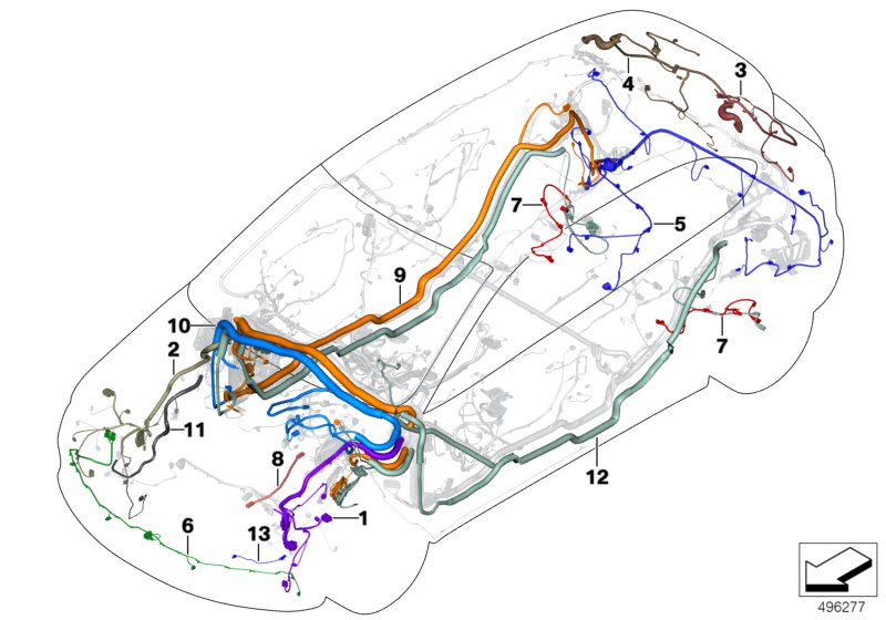 Genuine BMW 61129380279 Rep. Cable, Rear (Inc. 220d, 216i & 214d) | ML Performance EU EU Car Parts