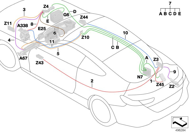 Genuine BMW 61118703614 G14 Battery Cable 2Nd Battery L= 1099mm (Inc. 840iX, 840i & M850iX) | ML Performance EU EU Car Parts