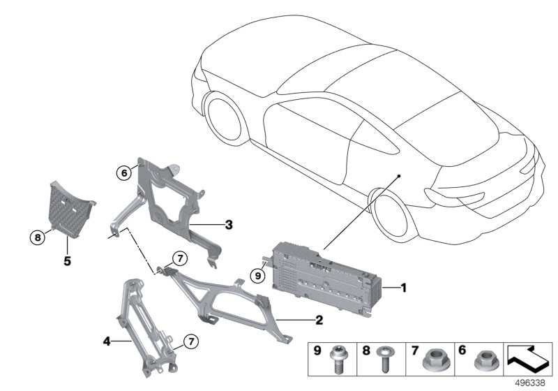 Genuine BMW 65159865414 G14 F92 G15 Bracket Ram / Tv (Inc. 840dX, 840i & M850iX) | ML Performance EU EU Car Parts