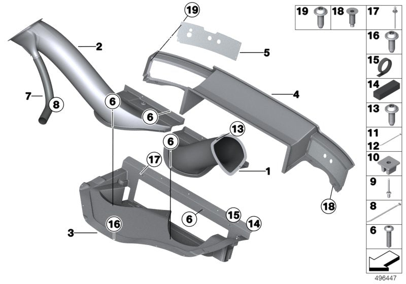 Genuine BMW 51748419943 Air Duct, Transmission LINKS/LH (Inc. M6 GT3) | ML Performance EU EU Car Parts
