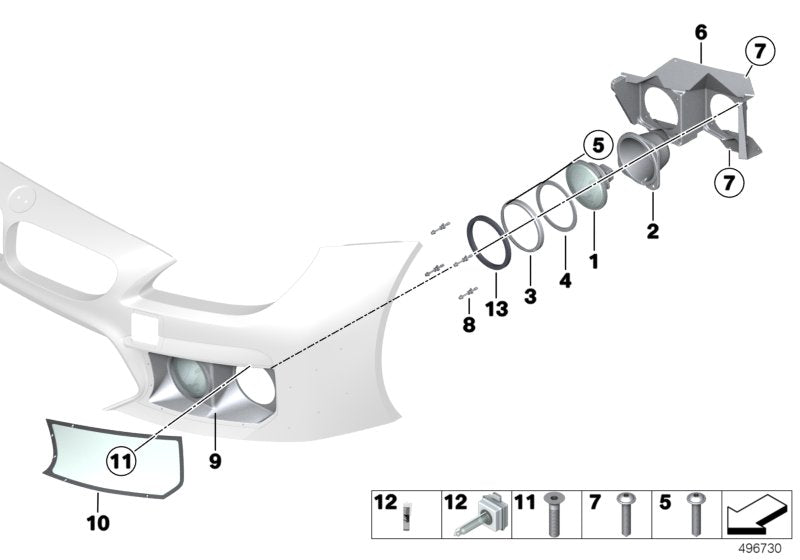 Genuine BMW 63178424802 Cover, Headlight Right ADD. HEADLIGHT (Inc. M6 GT3) | ML Performance EU EU Car Parts