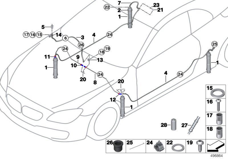 Genuine BMW 71128424119 Pressure Pipe, Front LINKS/LH (Inc. M6 GT3) | ML Performance EU EU Car Parts