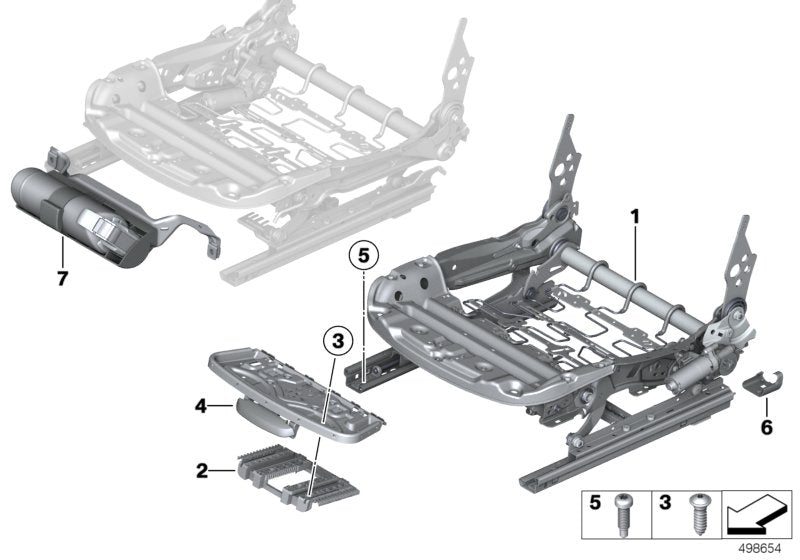 Genuine BMW 52107243527 Electrical Seat Mechanism, Left (Inc. 125d, 320iX & 418d) | ML Performance EU EU Car Parts
