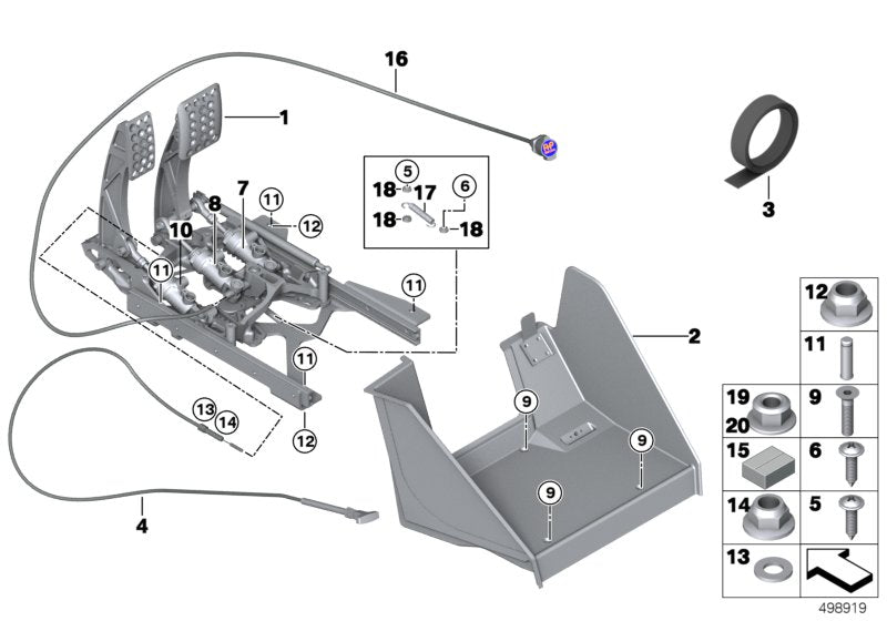 Genuine BMW 35008424576 Base Plate FOR PEDALBOX (Inc. M6 GT3) | ML Performance EU EU Car Parts