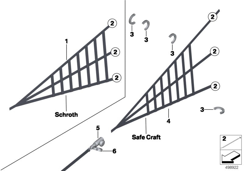 Genuine BMW 72118428445 Fastening Elements SAFECRAFT NET (Inc. M6 GT3) | ML Performance EU EU Car Parts