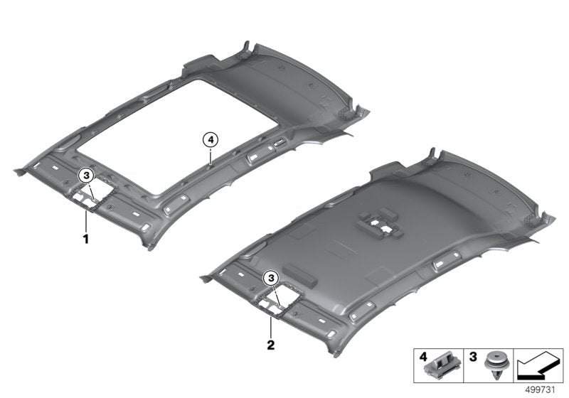 Genuine BMW 51447938213 G01 Headlining ELFENBEINWEISS (Inc. X3) | ML Performance EU EU Car Parts