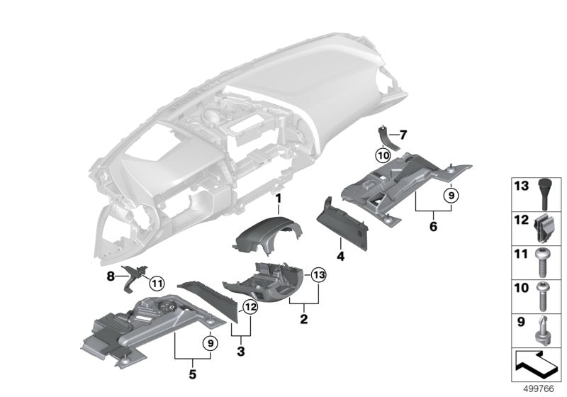 Genuine BMW 51457941022 F93 G16 F91 Trim Panel, Footwell, Airbag, Passenger (Inc. 840dX, 840iX & M8) | ML Performance EU EU Car Parts