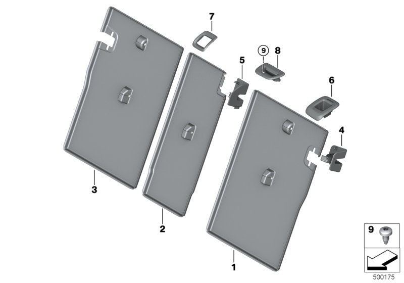 Genuine BMW 52207456114 F40 F44 TriCover, Lock Centre SCHWARZ (Inc. 228iX, 118d & 218i) | ML Performance EU EU Car Parts
