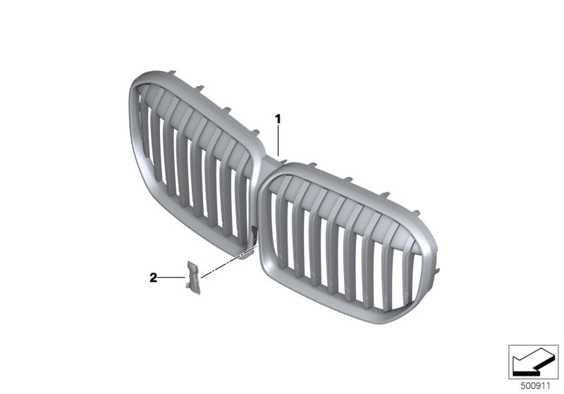 Genuine BMW 51138096133 G11 Grill Front SHADOWLINE (Inc. 730Ld, 745Le & 730d) | ML Performance EU EU Car Parts
