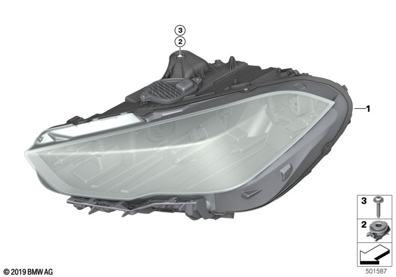 Genuine BMW 63119449603 F44 Headlight, Led, Ahl, Left (Inc. 228iX & M235iX) | ML Performance EU EU Car Parts