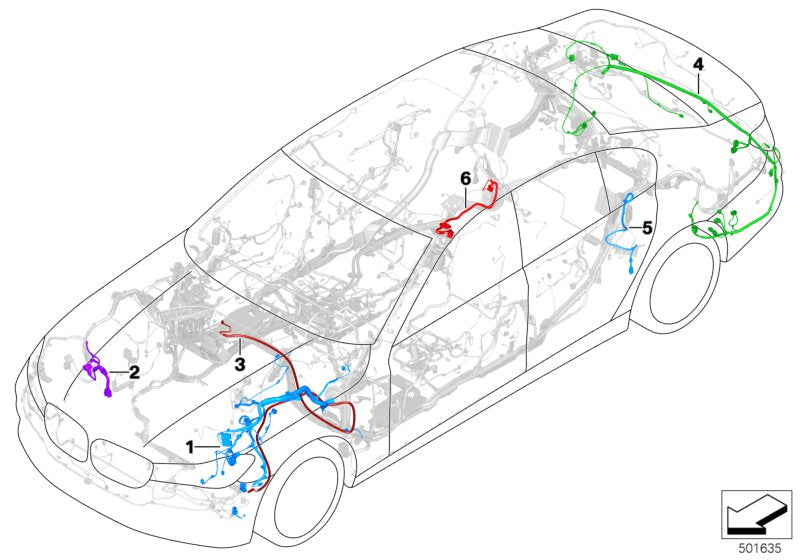 Genuine BMW 61127938471 G30 G11 G31 Rep. Wiring Harness For Electric Fan 400W/600W (Inc. 730Ld, 530iX & 530dX) | ML Performance EU EU Car Parts
