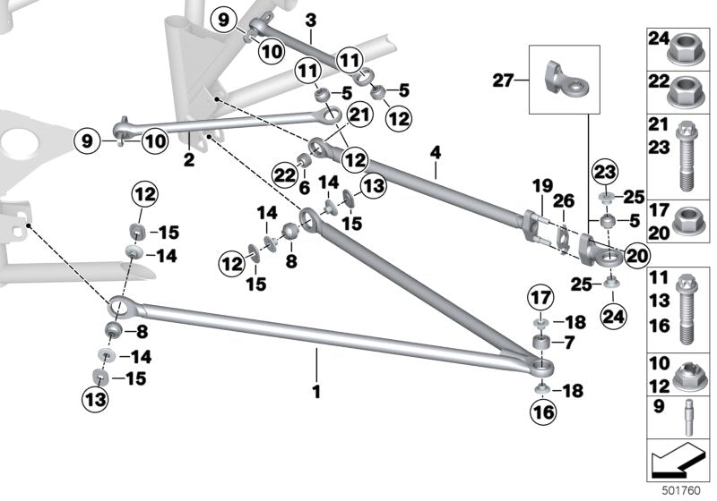 Genuine BMW 33308419938 Stud (Inc. M6 GT3) | ML Performance EU EU Car Parts