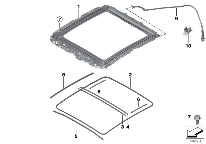 Genuine BMW 54107461831 F40 F39 Acoustic Seal (Inc. 120dX & X2) | ML Performance EU EU Car Parts