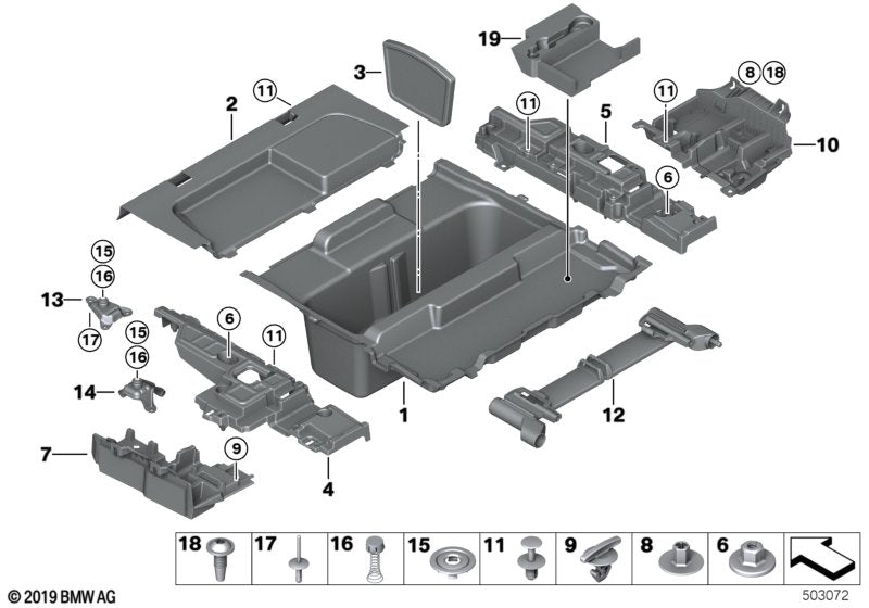 Genuine BMW 51477848245 Storage Tray, Trunk Floor, Rear (Inc. 328i, 316d & 340iX) | ML Performance EU EU Car Parts