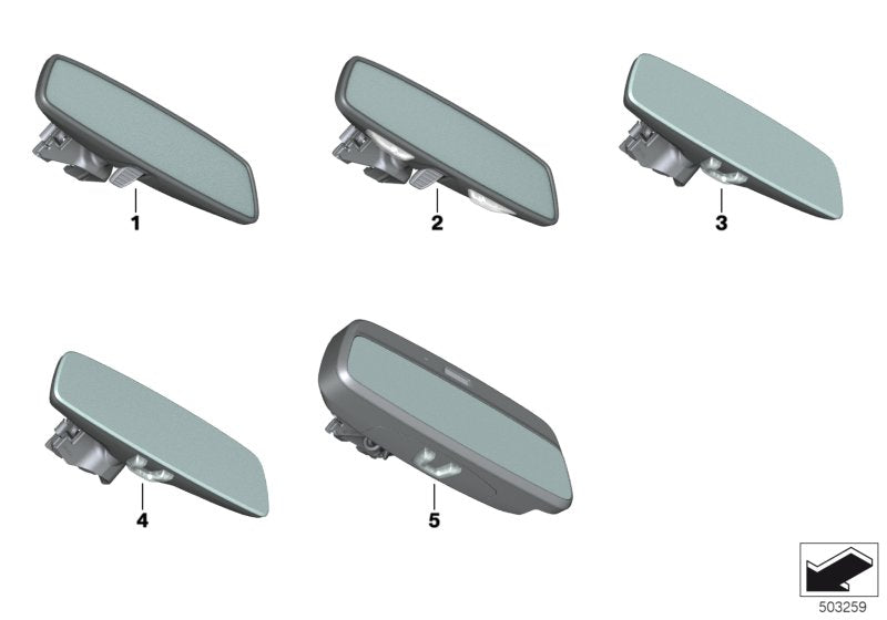 Genuine BMW 51166838309 G15 G16 F91 Rearview Mirror Ec / Led (Inc. M135iX, X7 30dX & 840i) | ML Performance EU EU Car Parts