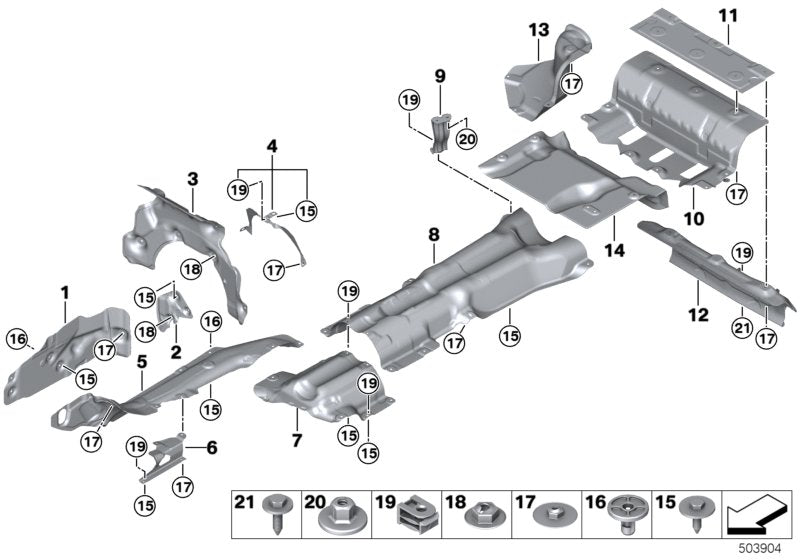 Genuine BMW 51487483487 G16 Fuel Tank Heat Insulation (Inc. 840iX, 840i & M850iX) | ML Performance EU EU Car Parts