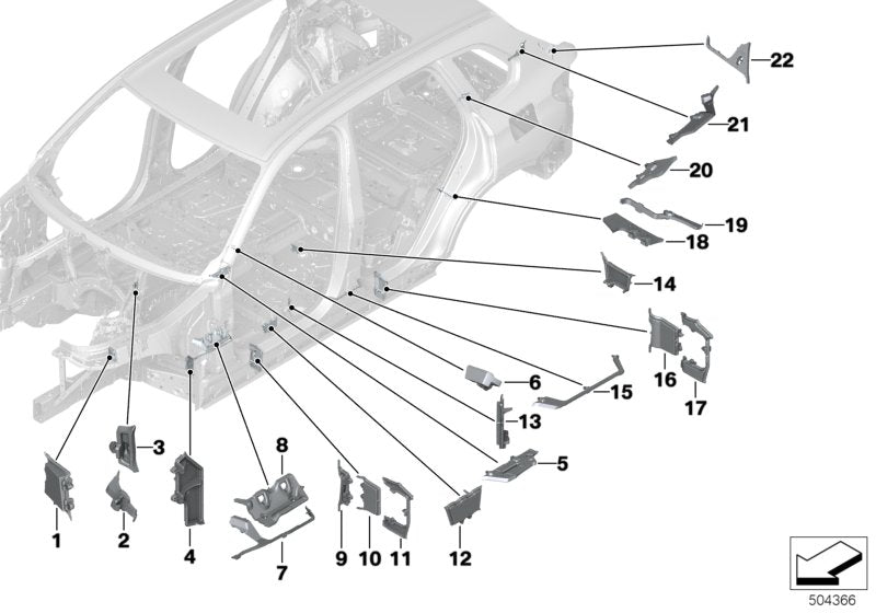 Genuine BMW 41007412086 G07 G05 G06 Moulded Part,Entrance Outside,Front Rig. (Inc. X5 30dX, X6 30iX & X7 40iX) | ML Performance EU EU Car Parts