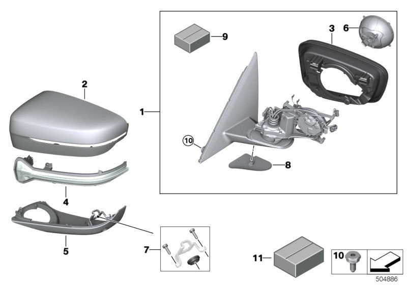 Genuine BMW 51167418820 G32 F91 G11 Housing Lower Section, Right SHADOW-LINE (Inc. M5, 630d & 740LdX) | ML Performance EU EU Car Parts