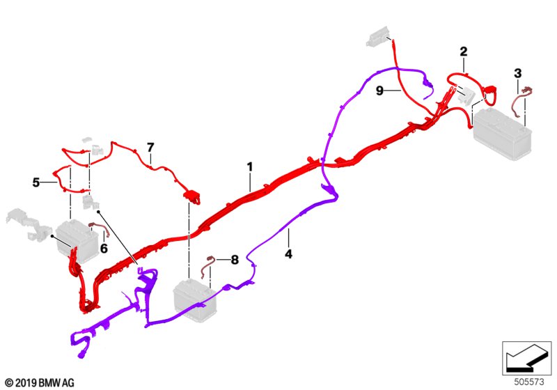 Genuine BMW 61128797697 G05 Wiring Harness Emars Underfloor (Inc. X5) | ML Performance EU EU Car Parts