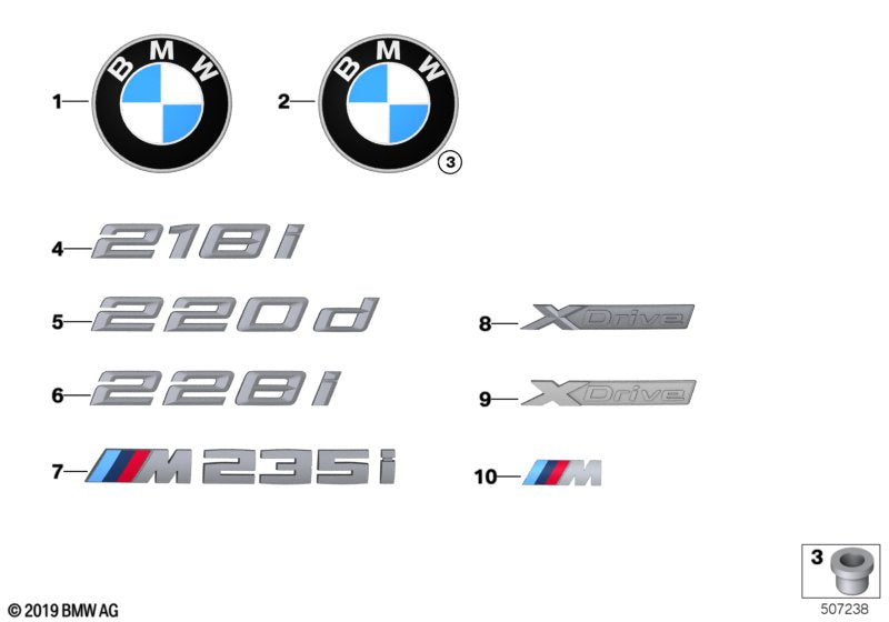Genuine BMW 51148075984 F44 Label M235I (Inc. M235iX) | ML Performance EU EU Car Parts
