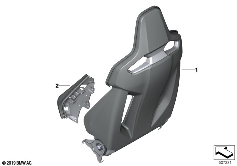 Genuine BMW 52108745527 F93 Cushion Holder, Left (Inc. M8) | ML Performance EU EU Car Parts