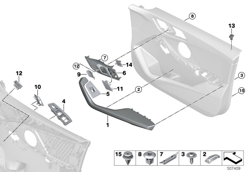 Genuine BMW 51417472853 F40 F44 TriCover, Lock Button, Front Left (Inc. M235iX, M135iX & 116d) | ML Performance EU EU Car Parts