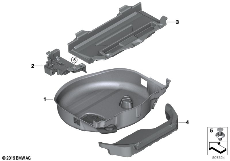 Genuine BMW 51477943341 G07 Trunk Tub Left (Inc. X7) | ML Performance EU EU Car Parts