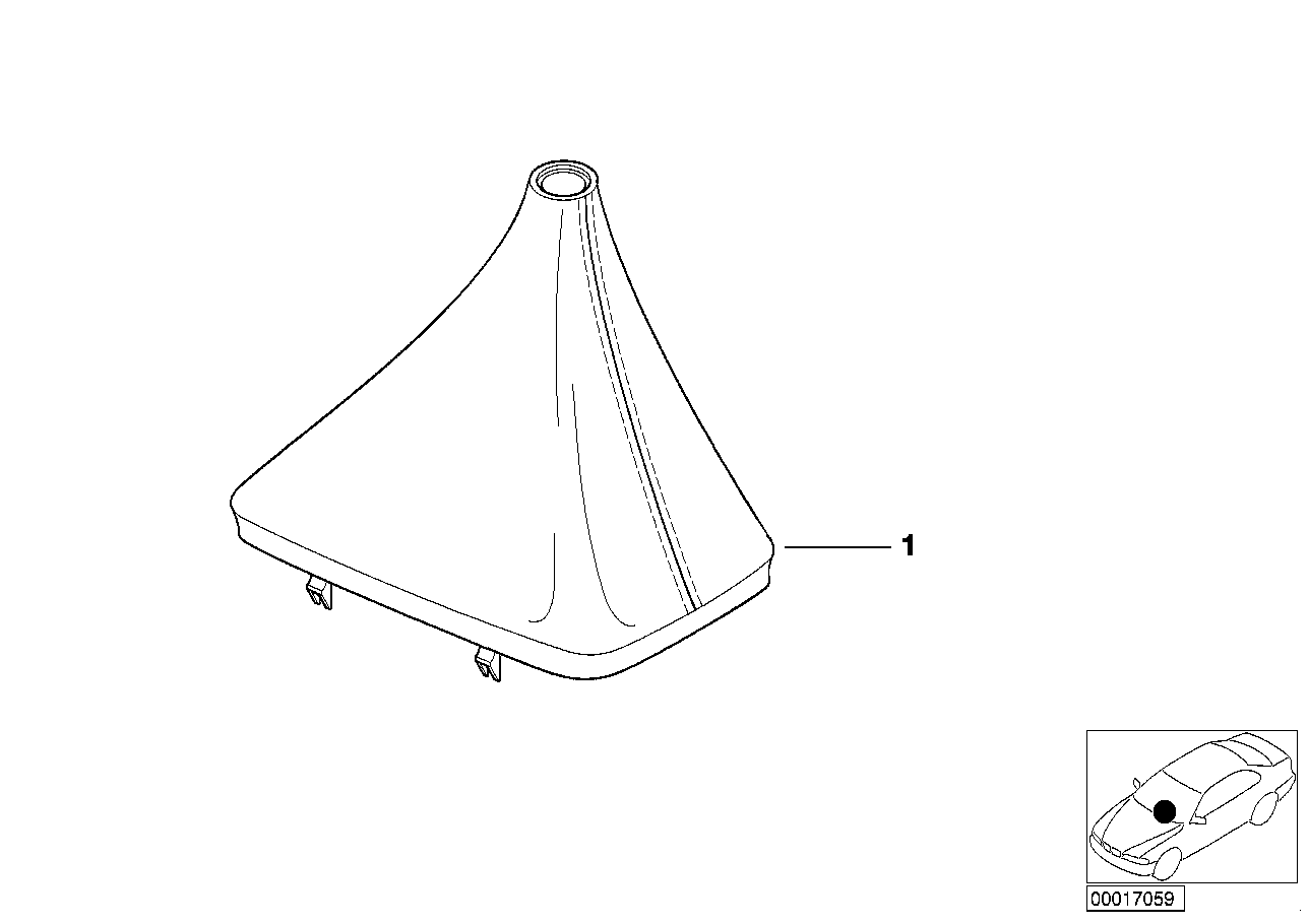 Genuine BMW 25112267323 E36 Leather Boot Montana SCHWARZ/BLAU (Inc. 318tds, 316i 1.9 & 316i 1.6) | ML Performance EU EU Car Parts