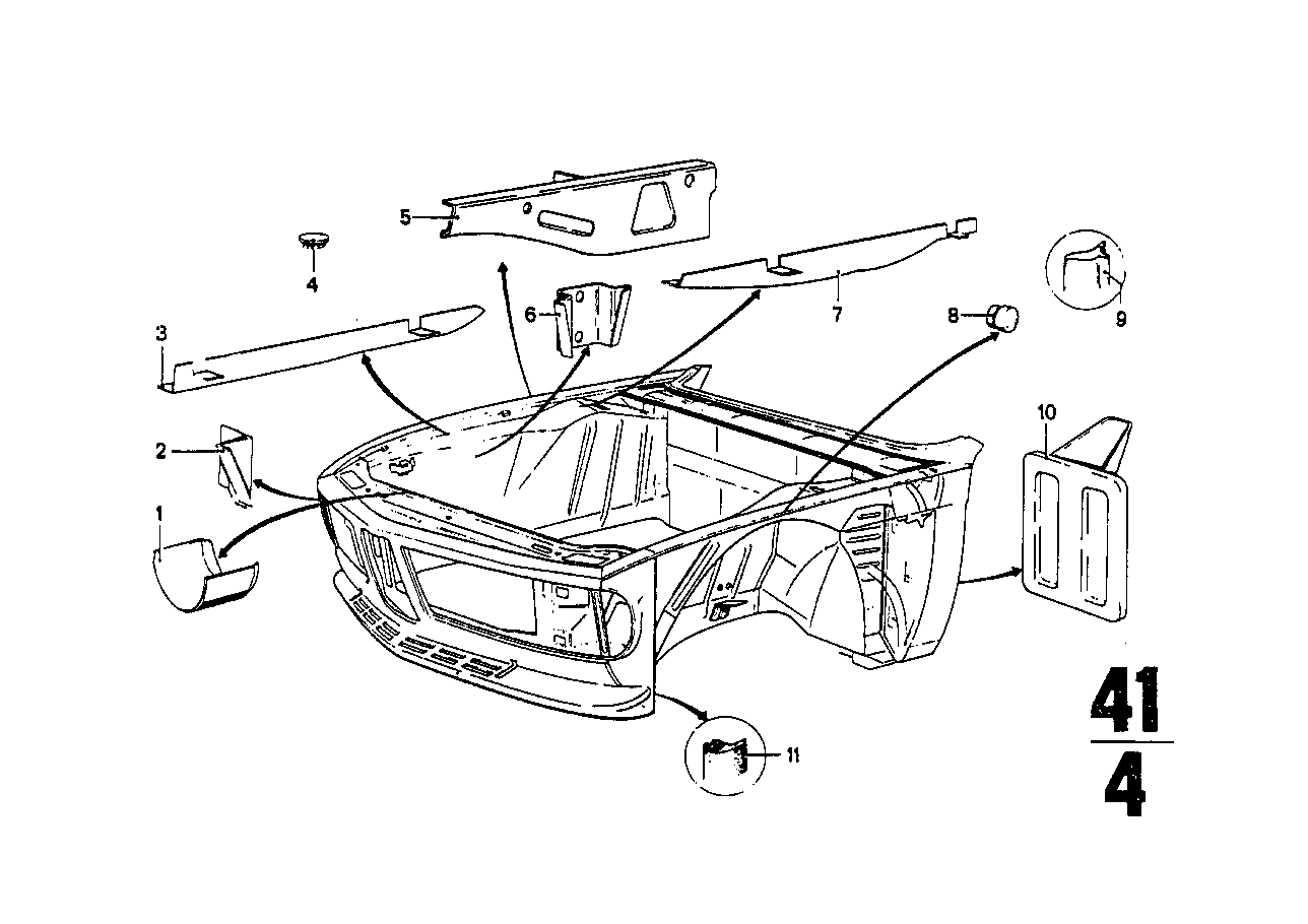 Genuine BMW 41141814039 Connection Plate Left VORNE (Inc. 3.0CSiL, 3.0CSi & 3.0CSL) | ML Performance EU EU Car Parts
