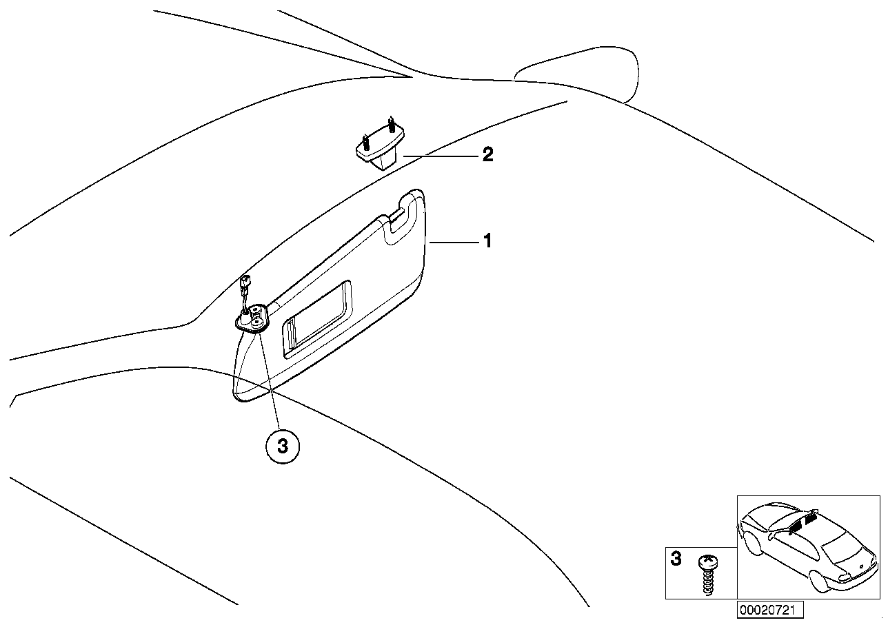 Genuine BMW 51168267912 E46 Sun Visor With Mirror-Covering Right HELLBEIGE (Inc. 330Ci, 325xi & 323Ci) | ML Performance EU Car Parts
