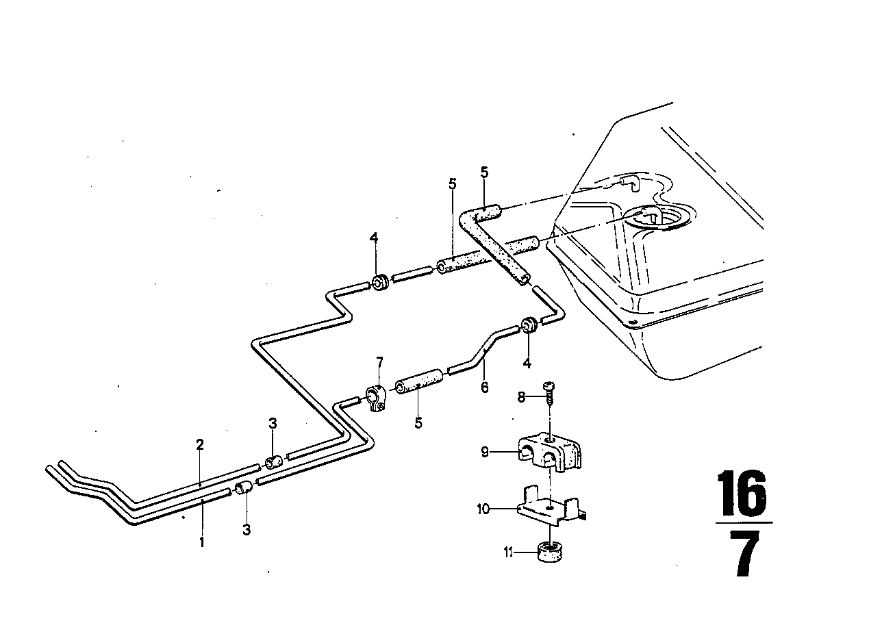 Genuine BMW 16121112221 Fuel Pipe (Inc. 3.3Li, 3.0L & 3.3L) | ML Performance EU EU Car Parts