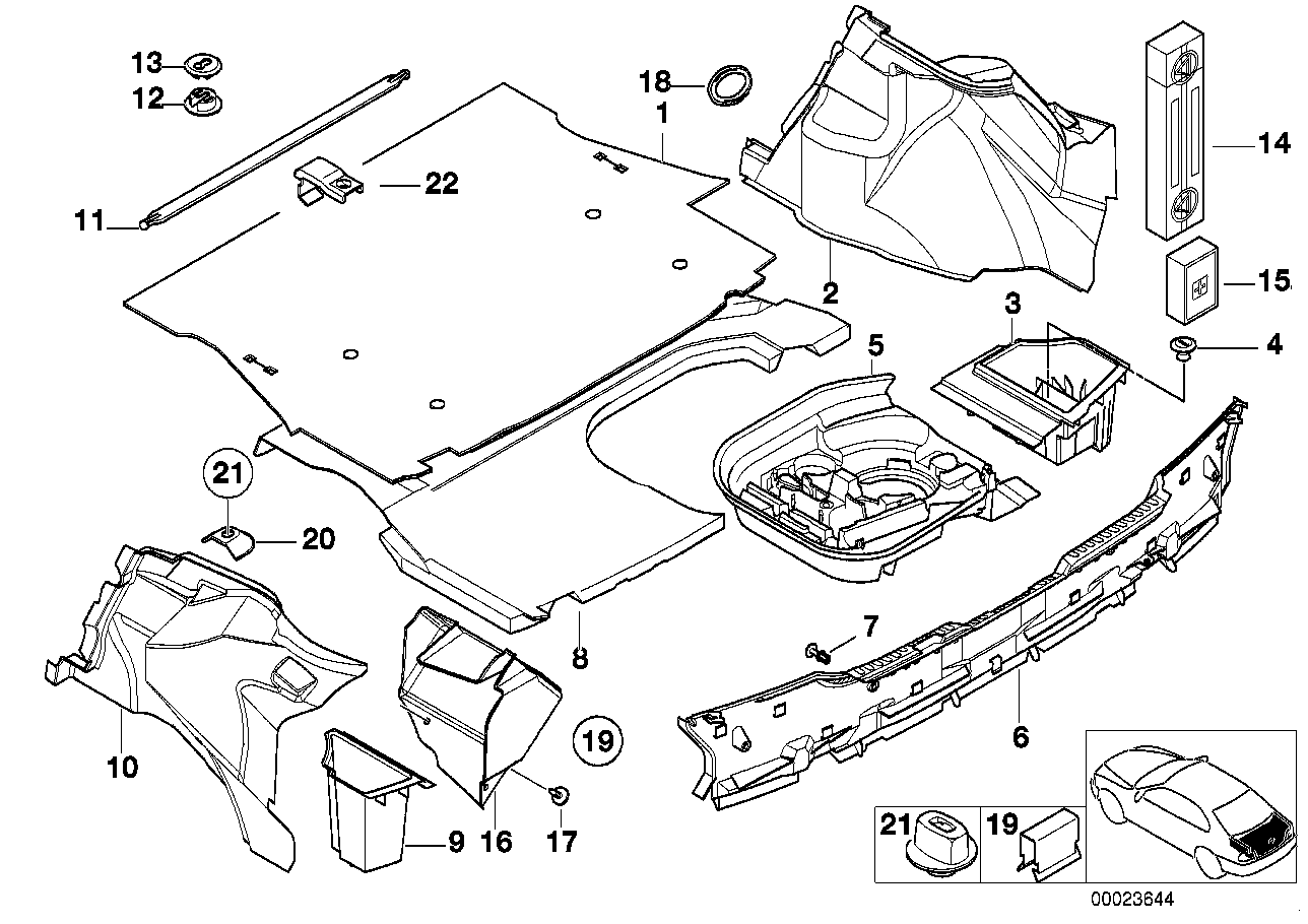 Genuine BMW 51478146947 E36 Luggage Compartment Pan SANDGRAU (Inc. 316i 1.6, 318tds & 323ti) | ML Performance EU Car Parts
