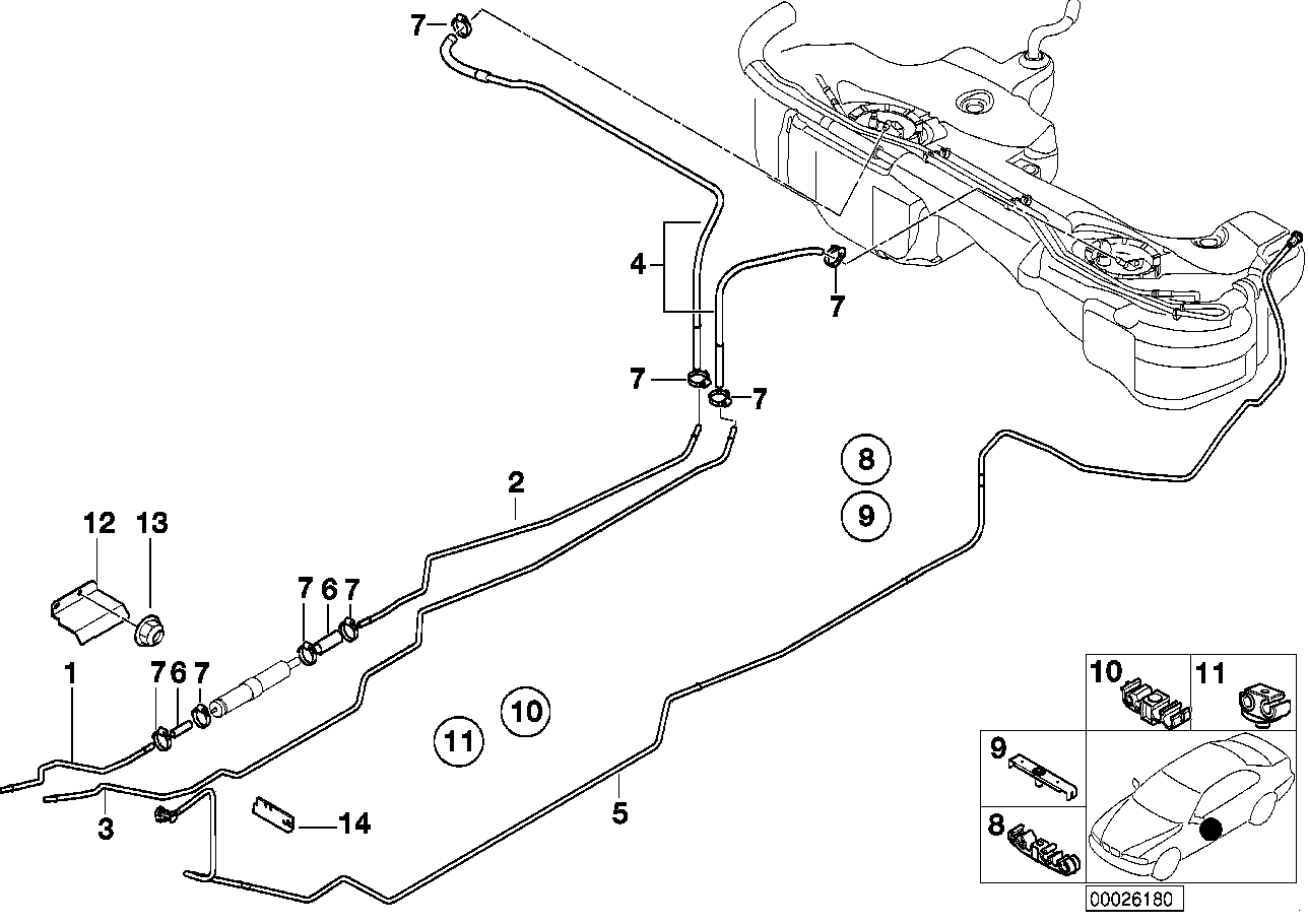 Genuine BMW 16121183768 E46 Fuel Return Line (Inc. 328Ci, 318Ci & 316i 1.9) | ML Performance EU EU Car Parts