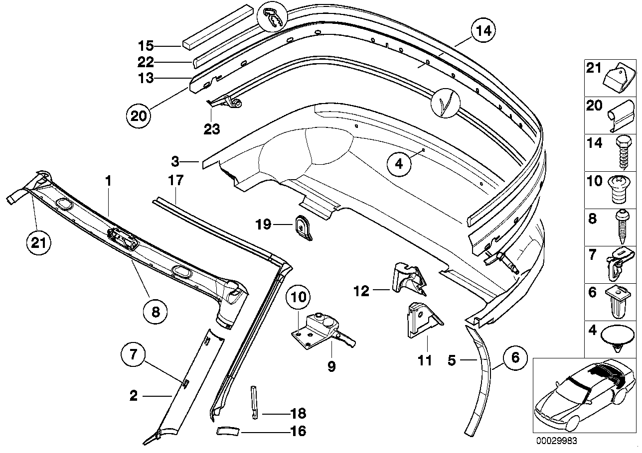 Genuine BMW 51718397928 E36 Sealing RECHTS (Inc. Z3 3.0i, Z3 2.0 & Z3 2.2i) | ML Performance EU Car Parts