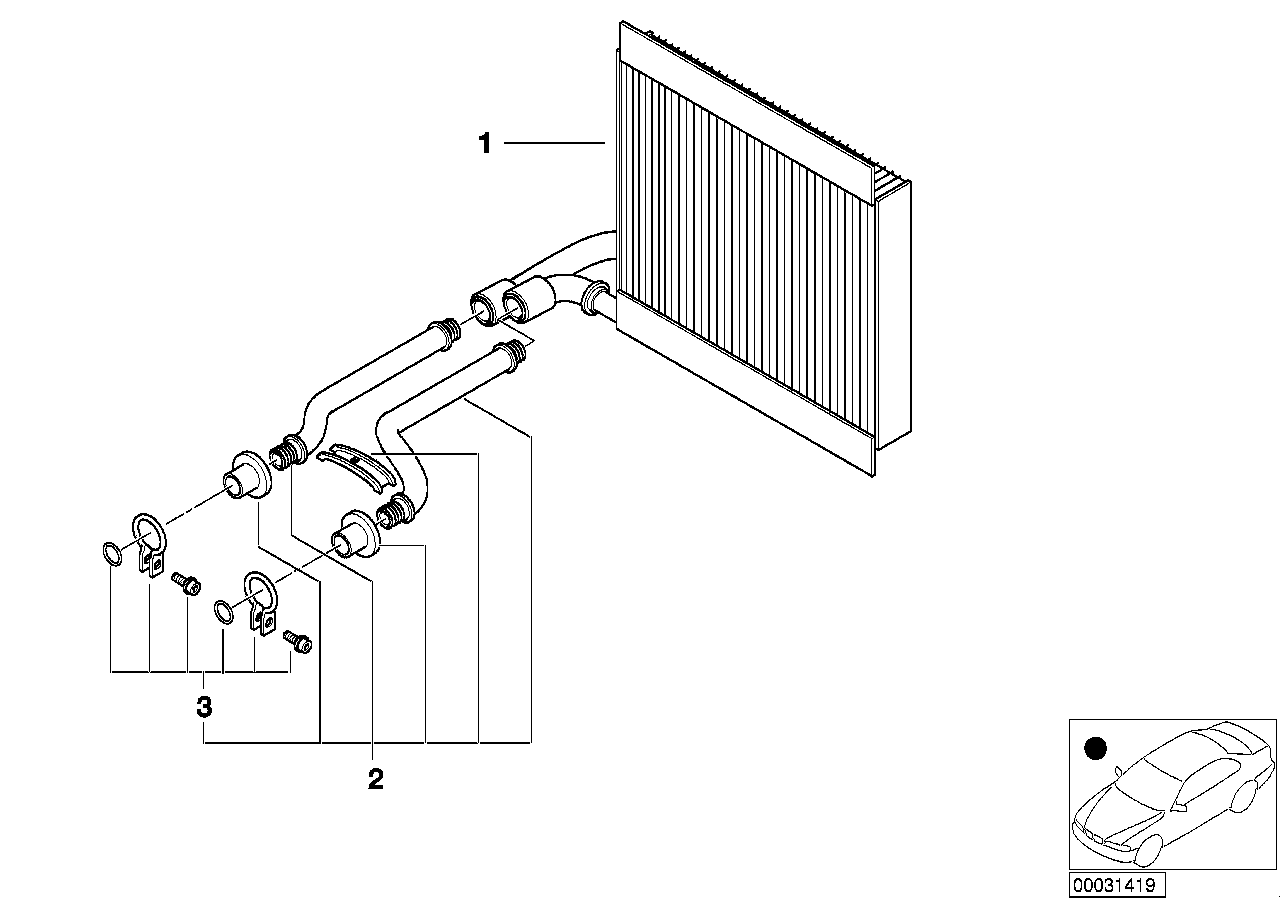 Genuine BMW 64118385689 E39 E53 Heater Radiator (Inc. 528i, 540i & 520i) | ML Performance EU Car Parts