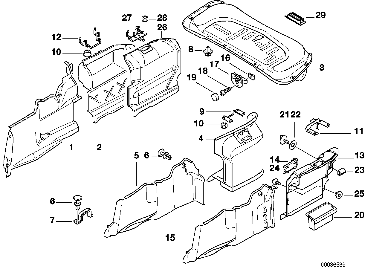 Genuine BMW 51478208983 E38 Bracket F Left Trunk Trim (Inc. 728iL, 725tds & 730iL) | ML Performance EU EU Car Parts