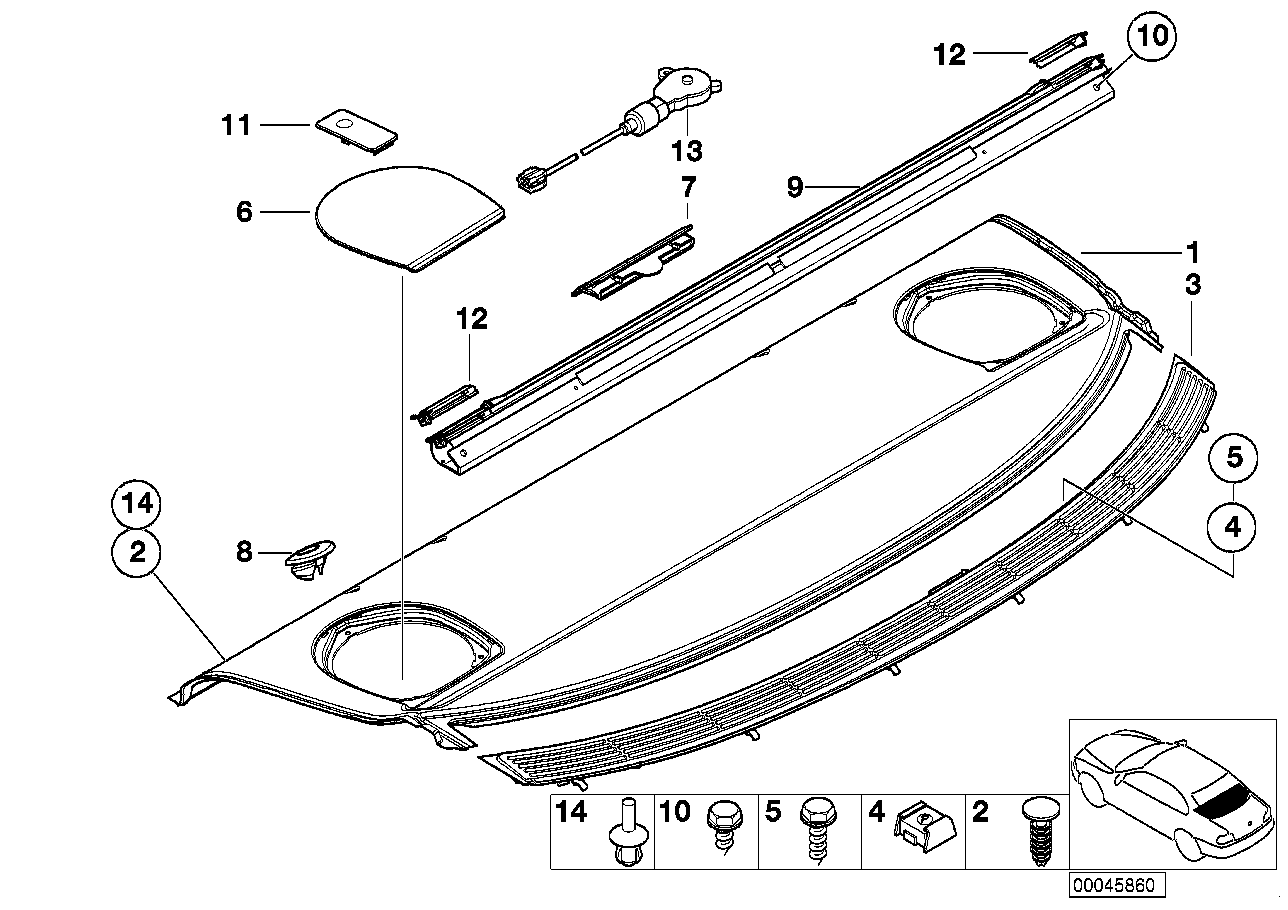 Genuine BMW 51468226498 E46 Cover Loudspeaker GRAU (Inc. 316i, 330xd & 328i) | ML Performance EU Car Parts